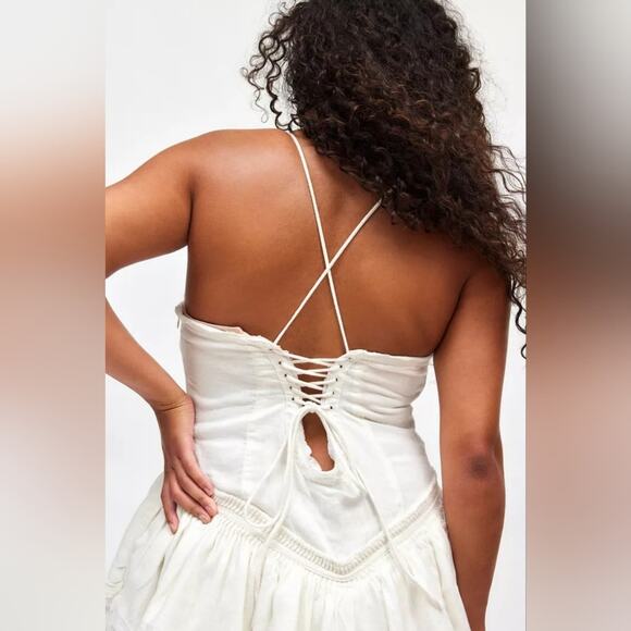 Urban Outfitters Kimchi Blue Medium Desi Strappy Drop Waist Mini Dress - Picture 3 of 10